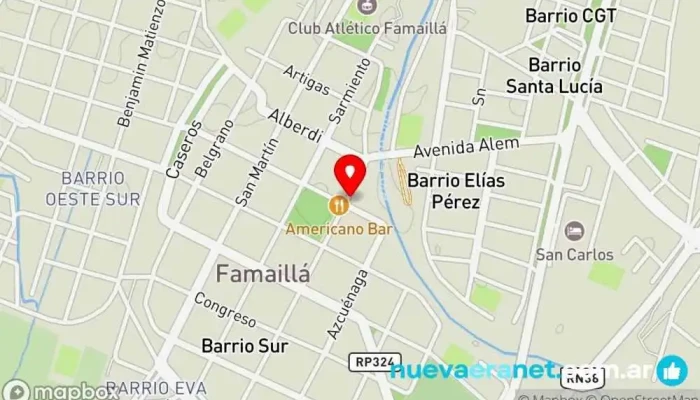 mapa de Panificadora Salomón Panadería en Famaillá