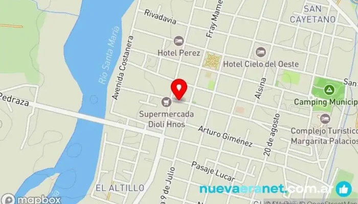 mapa de Panificadora San Antonio Panadería en Santa María