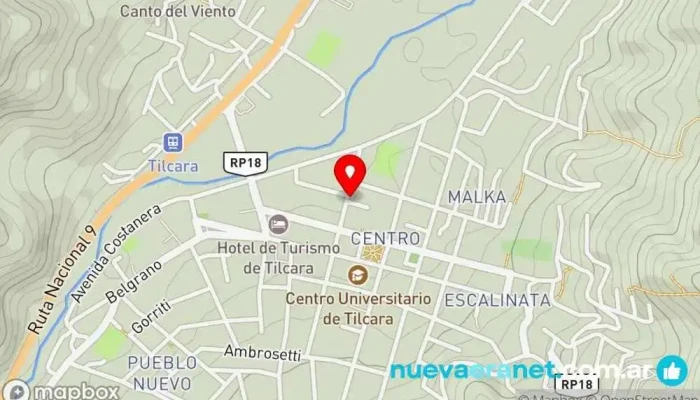 mapa de Panificadora San Cayetano Panadería en Tilcara