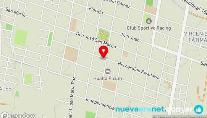 mapa de Panificadora San Cayetano Panadería en San Jose de Jachal