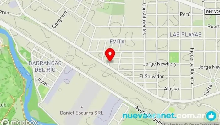 mapa de Panificadora San Martín Panadería en Villa María