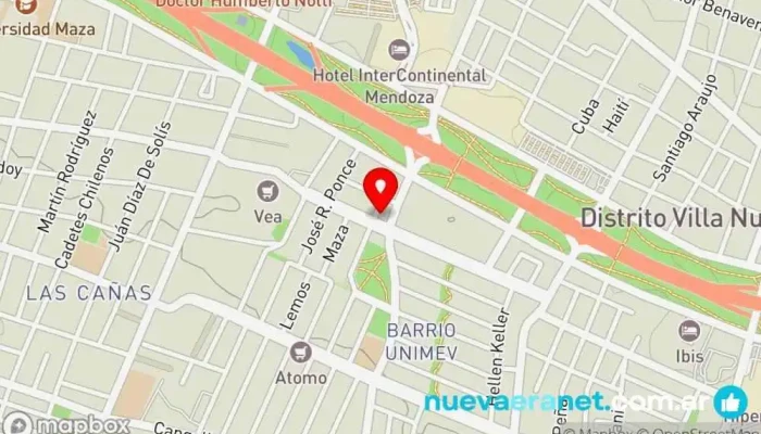 mapa de Panificadora Stella Maris Panadería en Guaymallén