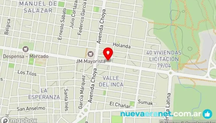 mapa de Panificadora Terebintos Panadería en San Fernando del Valle de Catamarca