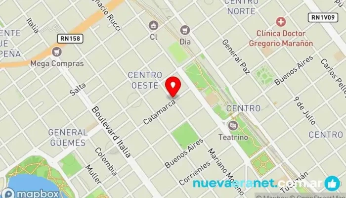 mapa de Panificadora Ventus Panadería en Villa María