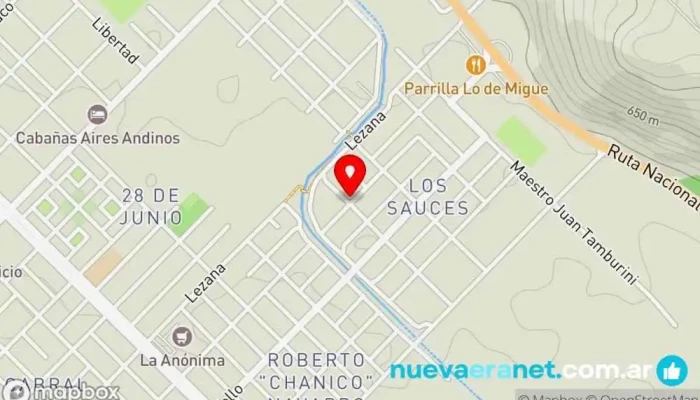 mapa de Panificados Carmelo Panadería en Esquel