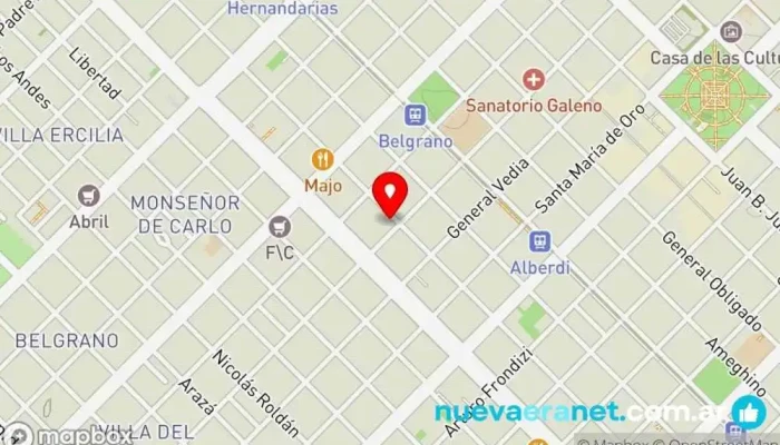 mapa de Panificados MANA Panadería en Resistencia