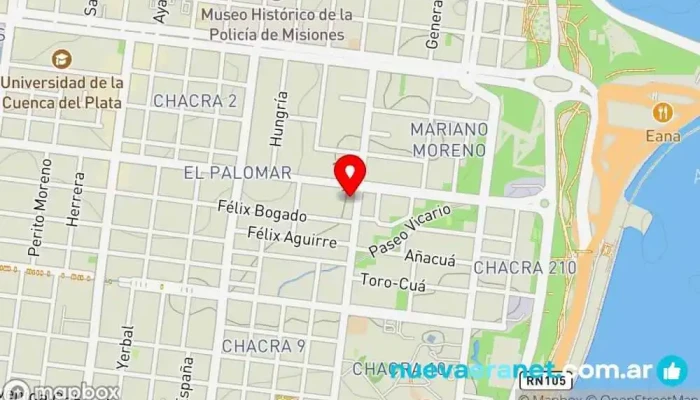 mapa de Panificados Panadería en Posadas