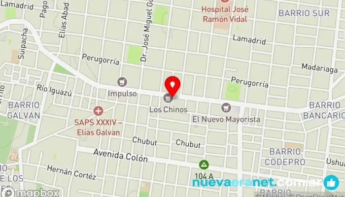 mapa de Panificados Panimar Panadería en AAT