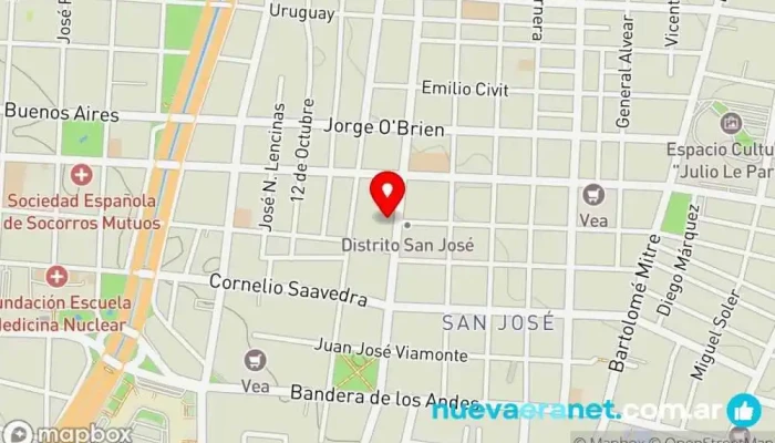 mapa de PANIFICADOS SAN JOSE Panadería en San José