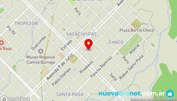 mapa de Panificados Tati Panadería en Chajarí