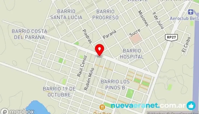 mapa de PANIFICADOS TENTACIÓN Panadería en Bella Vista