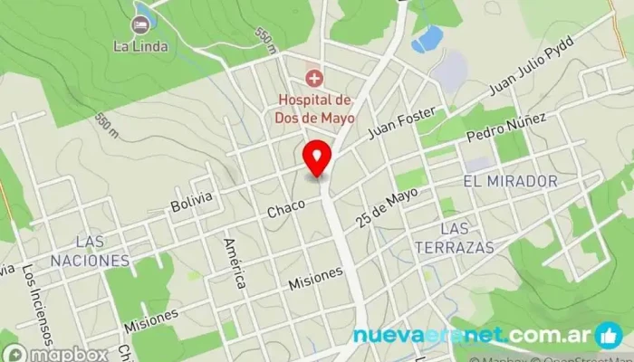 mapa de Panificados Ulises Panadería en Dos de Mayo