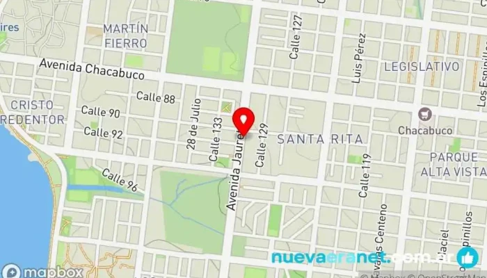 mapa de Pannus Panaderia Confiteria Panadería en Posadas