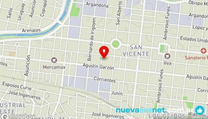 mapa de Panz Panificadora Panadería en Córdoba