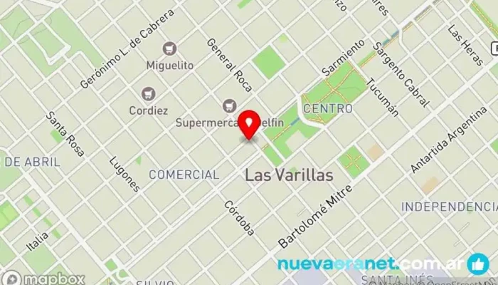 mapa de Pardo Tienda de artículos para el hogar en Las Varillas