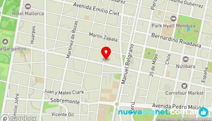 mapa de Pastelería Alemana Die Oma Pastelería en Mendoza