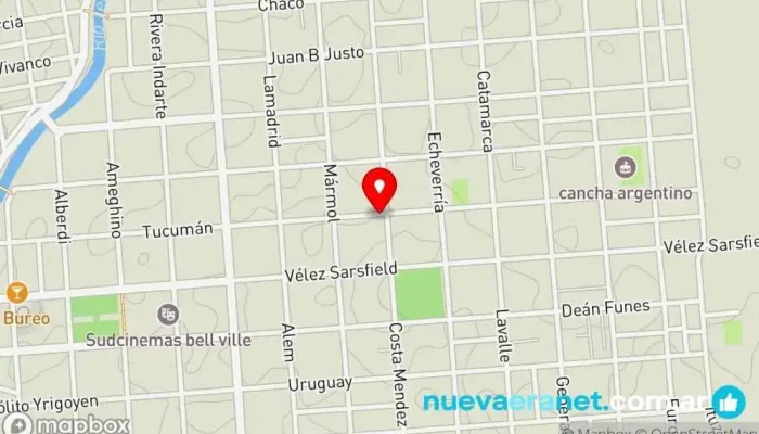 mapa de Pastelería Artesanal Gri Jara Pastelería en Bell Ville