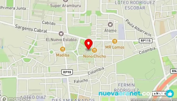 mapa de Pastelería Con Arte Pastelería en Rivadavia