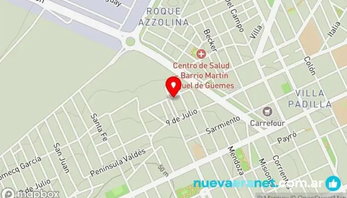 mapa de Pastelería De Claudia Panadería en Puerto Madryn