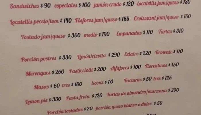 Pasteleria El Progreso Carta - Cdad. Autónoma de Buenos Aires