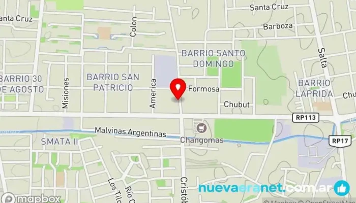 mapa de Pasteleria Makegina Panadería en Chimbas