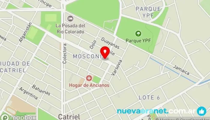 mapa de Pastelería Piccoli Piacere (Jacky Tortas) Pastelería en Catriel