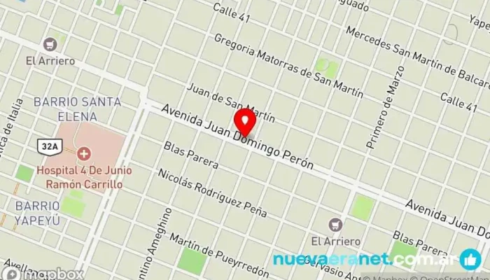 mapa de Pastelería Saludable Flor de Cerezo Panadería, Cafetería en Sáenz Peña