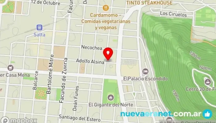mapa de Pastelería y Panaderia Sucrée Pastelería en Salta
