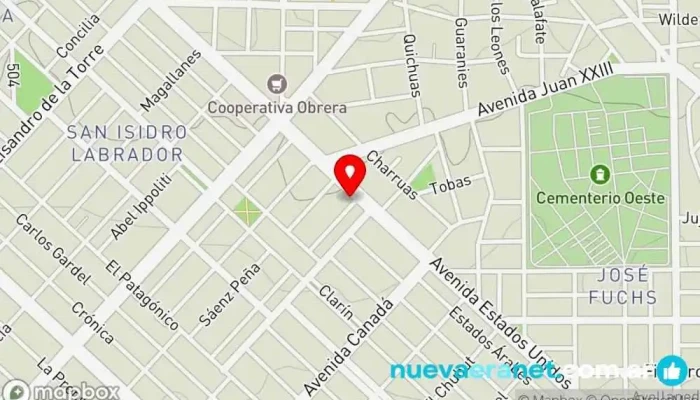 mapa de Patorusand Sandwicheria Panadería en Comodoro Rivadavia