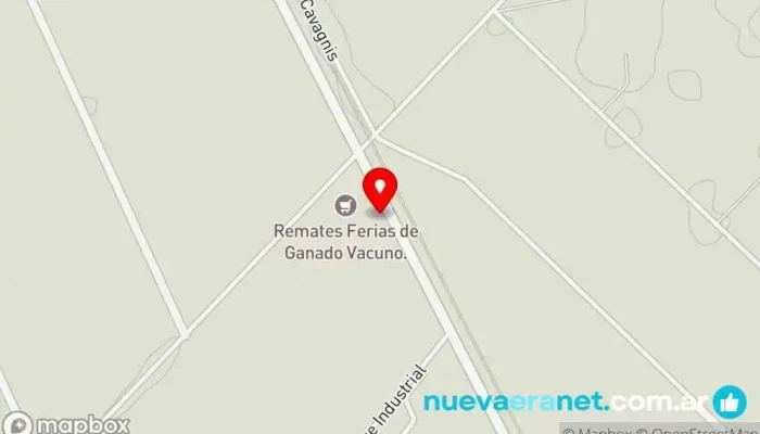 mapa de Pedro Noel Irey Casa de subastas de ganado en Coronel Brandsen
