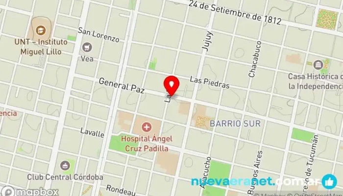 mapa de Pirka Tucuman Centro Tienda de materiales para la construcción, Comercio en San Miguel de Tucumán