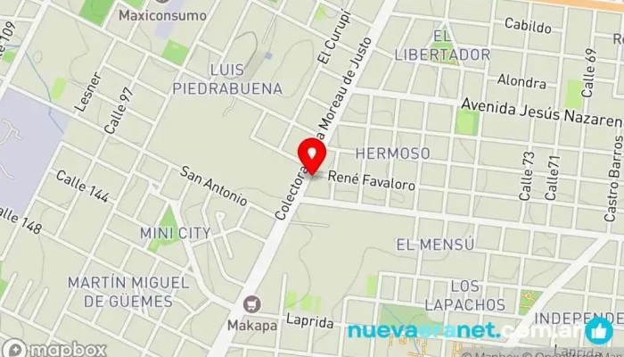 mapa de Placer Panadería en Posadas
