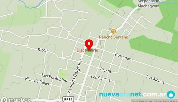 mapa de Plaza de Villa de Las Rosas Parque en Villa de Las Rosas