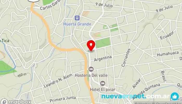 mapa de Plazoleta de la Virgen Parque en Huerta Grande