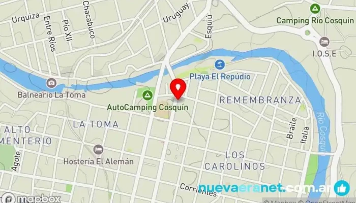 mapa de Plunder's Panes y Café Panadería en Cosquín
