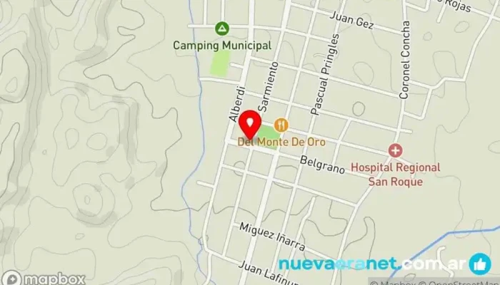 mapa de Polirubro A&M Comercio en San Francisco del Monte de Oro