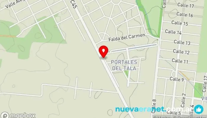 mapa de Portales Del Tala Sociedad de viviendas en Alta Gracia