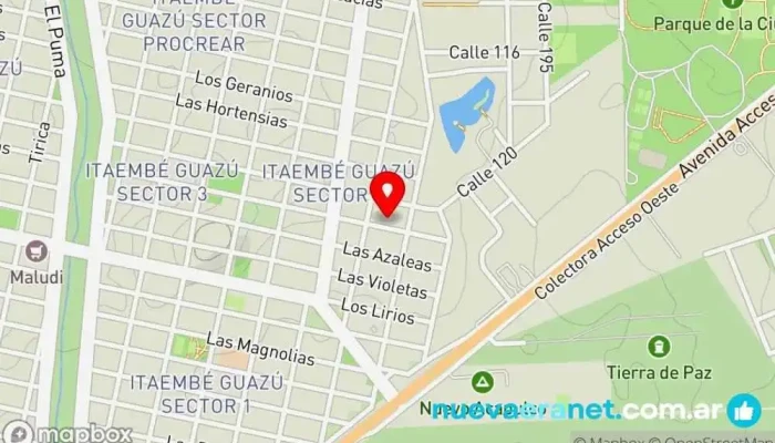 mapa de Posadas Bakery Pastelería en Posadas