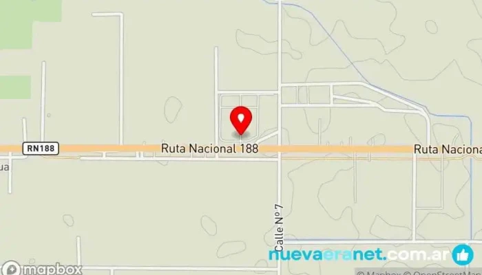 mapa de Predio de la Fiesta Nacional de la Ganadería de Zonas Áridas Parque infantil en Gral. Alvear