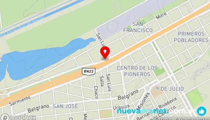 mapa de Predio Ferial Municipal Senillosa Atracción turística en Senillosa