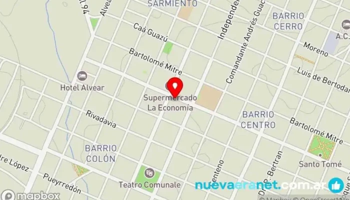 mapa de Previsora del Paraná Tienda de electrodomésticos, Supermercado en Santo Tomé