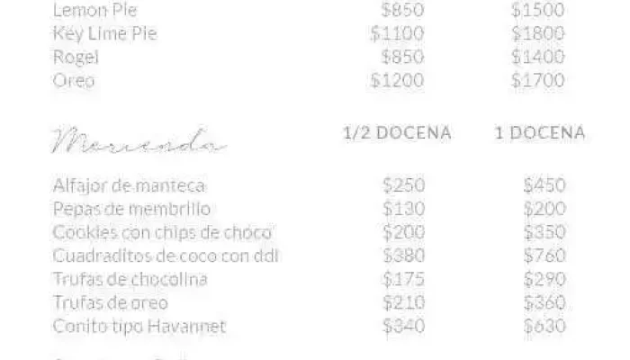 Proud Pasteleria Pedidos Con Anticipacion Carta - Cdad. Autónoma de Buenos Aires