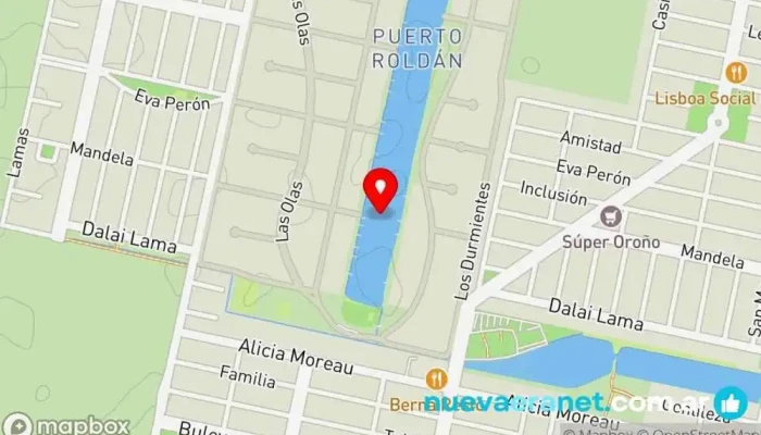 mapa de Puerto Roldán Casa rural en Roldán