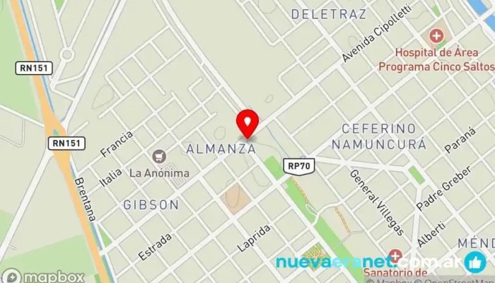 mapa de Punto Nieve Pasteleria Pastelería en Cinco Saltos