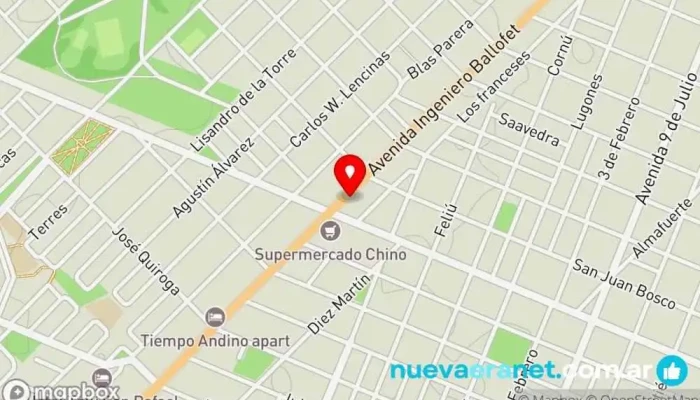 mapa de Qué Delicias Panadería, Pastelería en San Rafael
