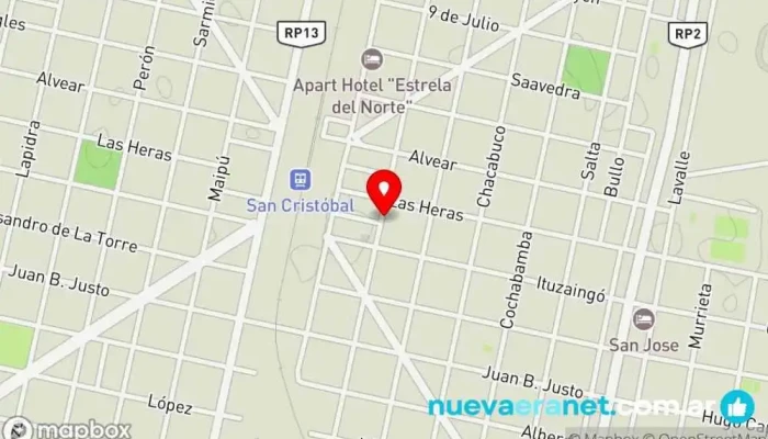 mapa de Quet' Pa Panadería en San Cristobal