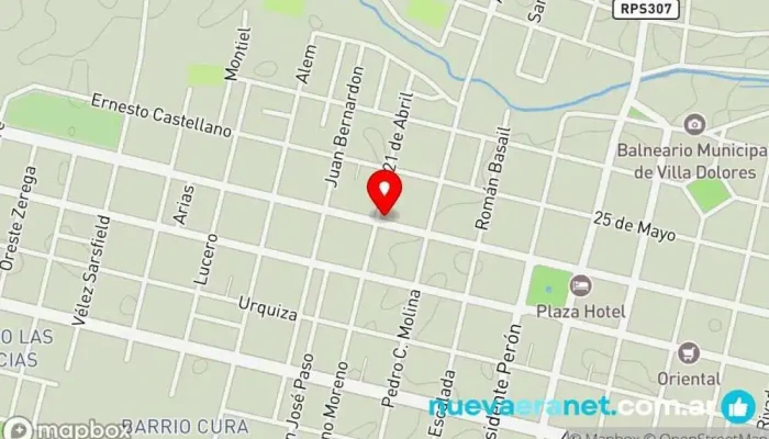 mapa de Radio Stylo 92.7 Emisora de radio en Villa Dolores