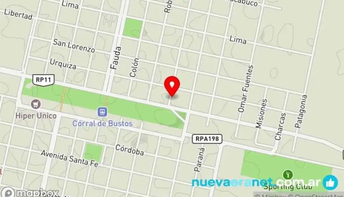 mapa de Red Velvet - Pastelería Artesanal Pastelería en Corral de Bustos-Ifflinger