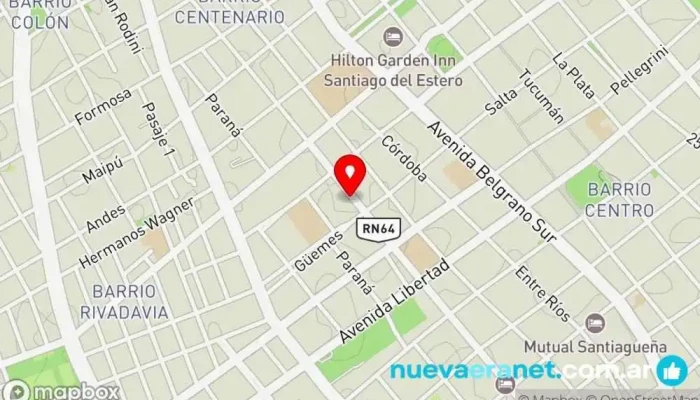 mapa de Refrigeración Norte Proveedor de repuestos de electrodomésticos, Contratista de aire acondicionado, Tienda aire acondicionado, Tienda de electrodomésticos, Empresa de calefacción, Servicio de reparación de neveras, Tienda de neveras, Tienda de estanterías en Santiago del Estero