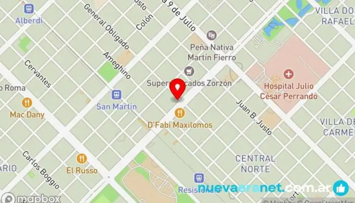 mapa de Regina Panadería Panadería en Resistencia
